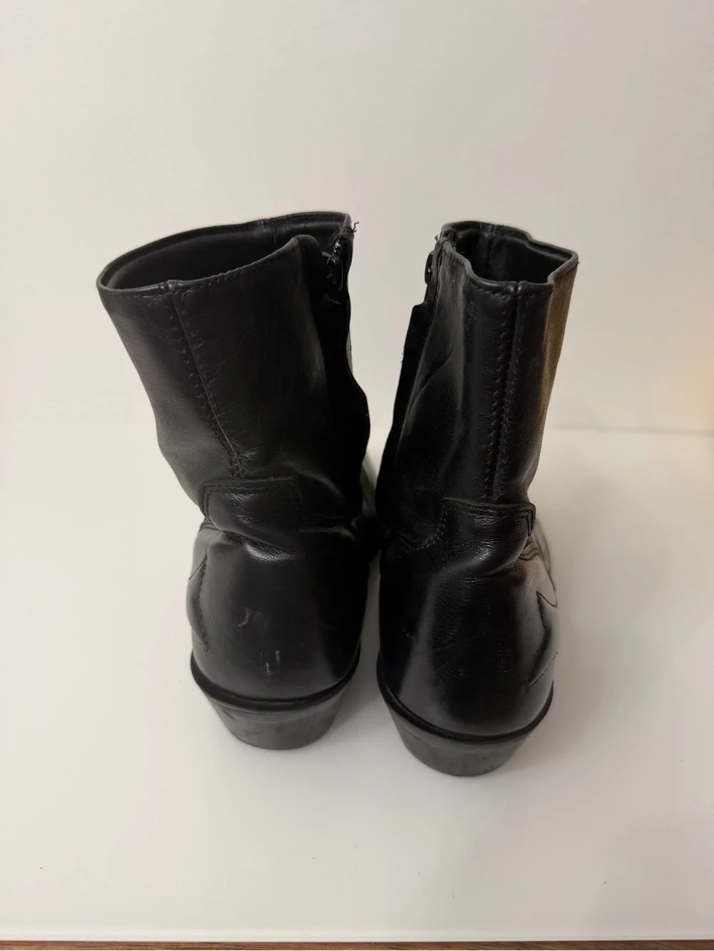 Laredo Black Leather Western Ankle Boots Men’s Size 10.5